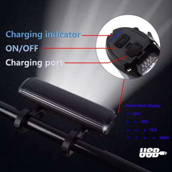 1800 Lumen Bicycle Light - USB Rechargeable