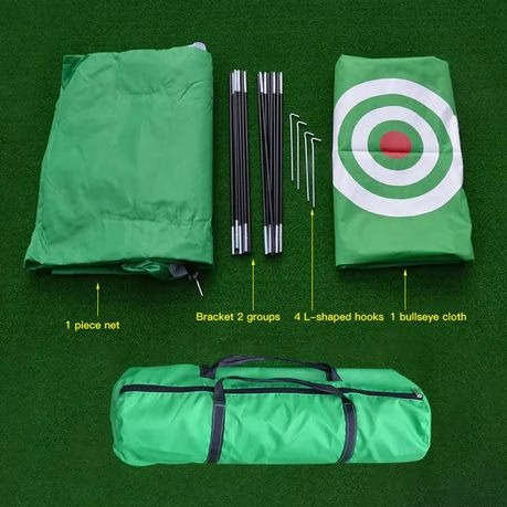Portable Golf Practice Net 200 cm x 140 cm with Carry Bag - Green