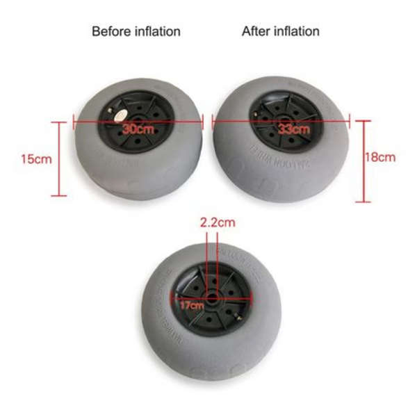 12" Balloon Beach Wheels (2-Pack) - All-Terrain Polyurethane Tyres