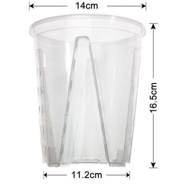 Clear Plastic Orchid/Aroid Pots Set of 6 (Choose Your Size)