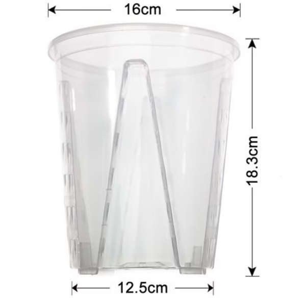 Clear Plastic Orchid/Aroid Pots Set of 6 (Choose Your Size)