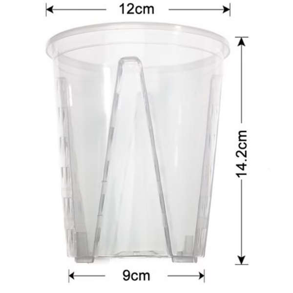 Clear Plastic Orchid/Aroid Pots Set of 6 (Choose Your Size)