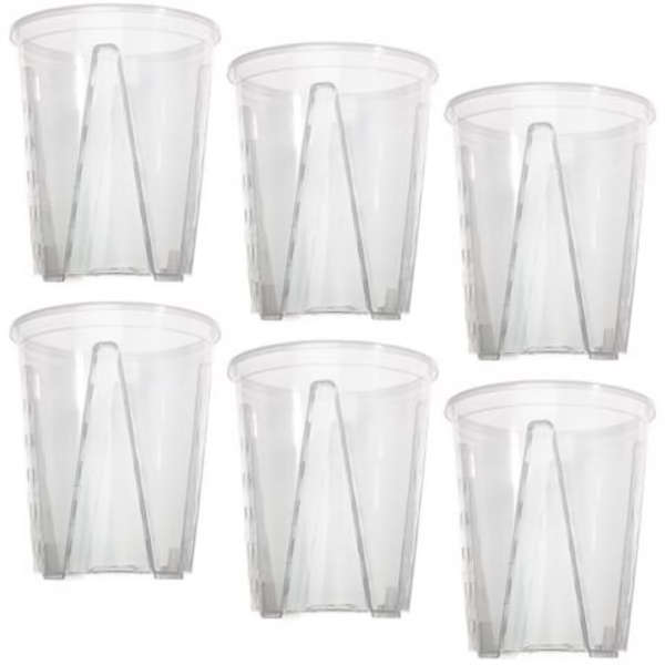Clear Plastic Orchid/Aroid Pots Set of 6 (Choose Your Size)