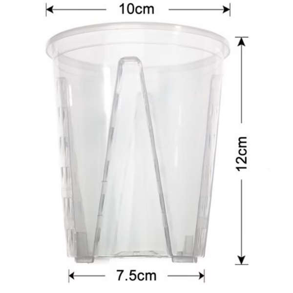 Clear Plastic Orchid/Aroid Pots Set of 6 (Choose Your Size)
