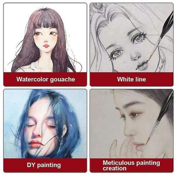 10 Piece Fine Detail Paint Brush Set