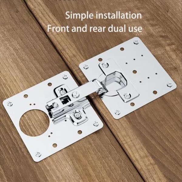 6 Piece Cupboard Hinge Repair Plates with 4 Piece Shelf Support Screws