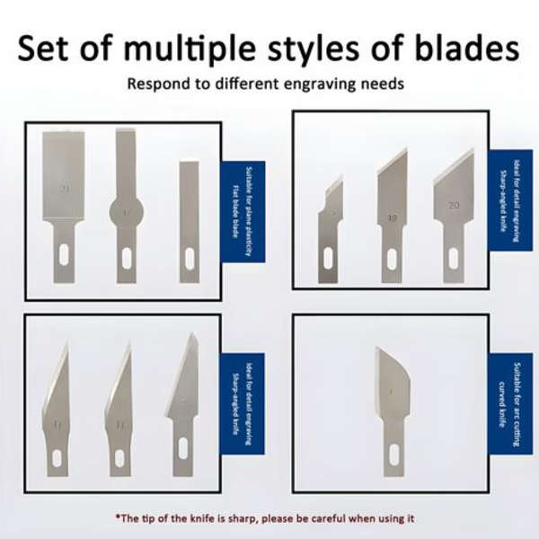 13 Piece Aluminum Alloy Craft Knife Handmade Tool Set