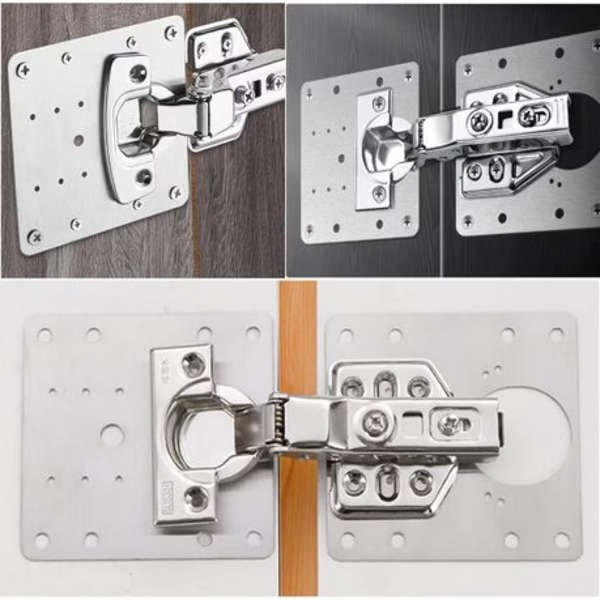 6 Piece Cupboard Hinge Repair Plates with 4 Piece Shelf Support Screws