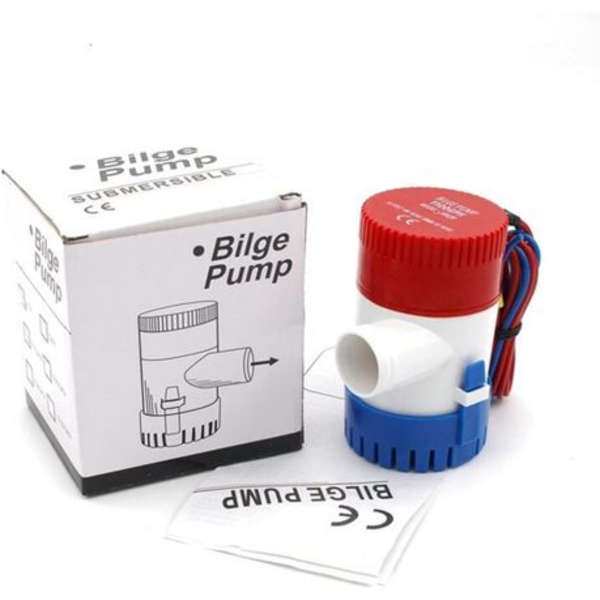 Non-Automatic fully submersible 12 volt DC bilge pump (1100GPH)
