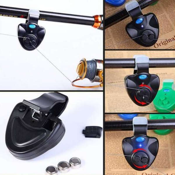 2 Pieces Electronic Fish Bite Alarm with Siren &amp; LED Light