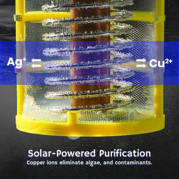 Solar Pool Ionizer Purifier - 2.8W, 450g Copper Anode (Complete Kit)