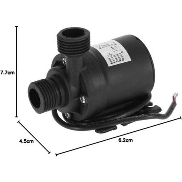 12V DC Water Pump 800L/H, 19W Brushless with 5m Max Lift for Solar
