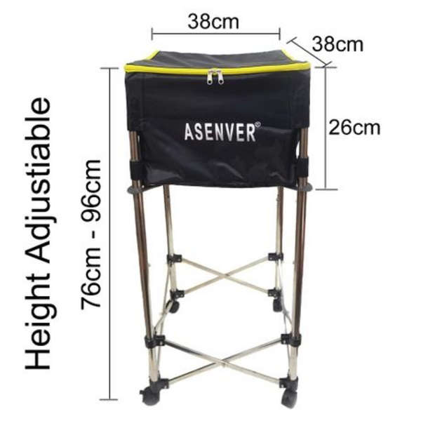 ASENVER Tennis Ball Hopper Cart