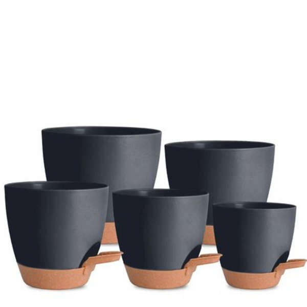 5-Piece Self-Watering Polypropylene Planter Set - (12.5cm to 17cm)