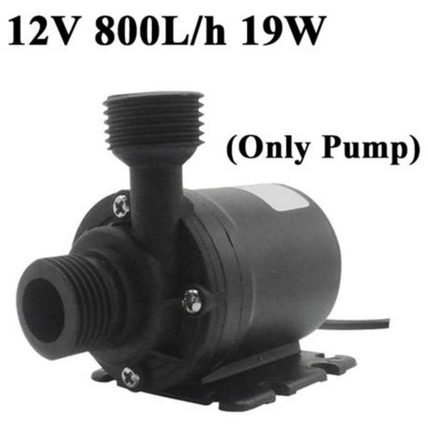 12V DC Water Pump 800L/H, 19W Brushless with 5m Max Lift for Solar
