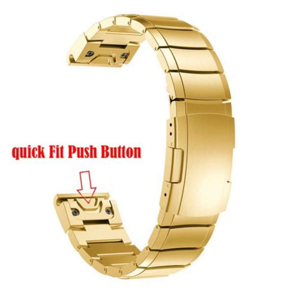 5by5 Stainless Steel Quick Release Strap for Garmin 22mm