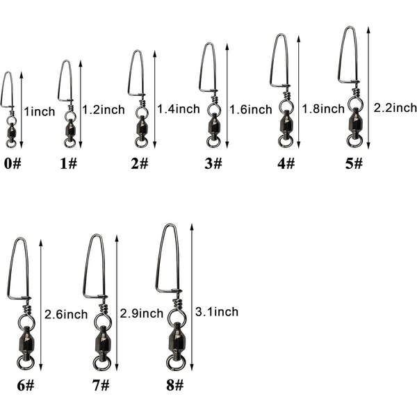 40pcs Ball Bearing Swivel with Coastlock Snap #2