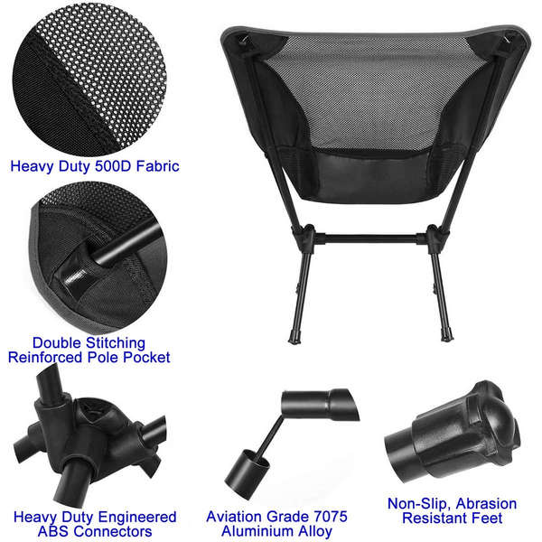 5by5 Ultralight Compact Camping Seat (With Aircraft Grade Aluminium Frame)