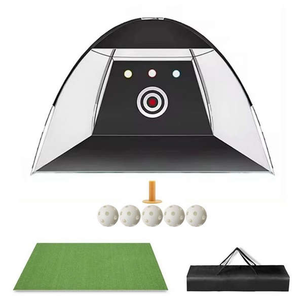 3m x 2.1m Golf Practice Tent/Net Combo with Practice Balls
