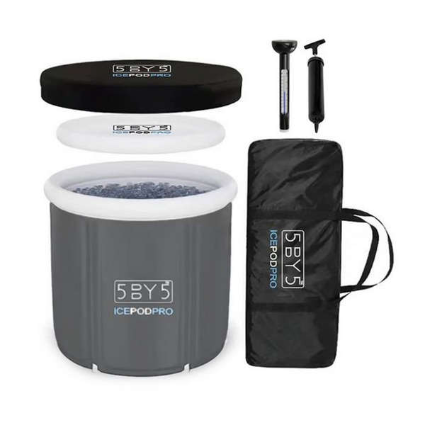 5by5 IcePodPro V2.0 Ice Bath With Bag, Thermometer &amp; Hand Pump