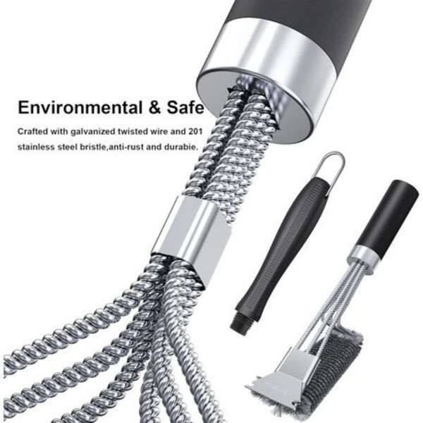 2 Piece Grill Brush and Scraper Set
