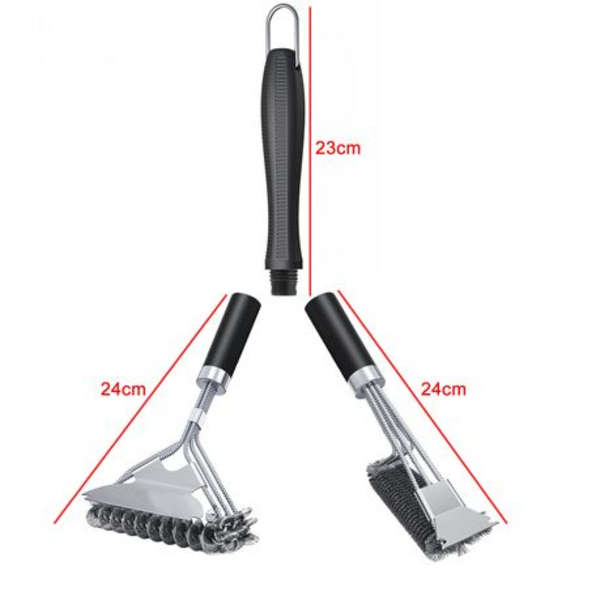 2 Piece Grill Brush and Scraper Set
