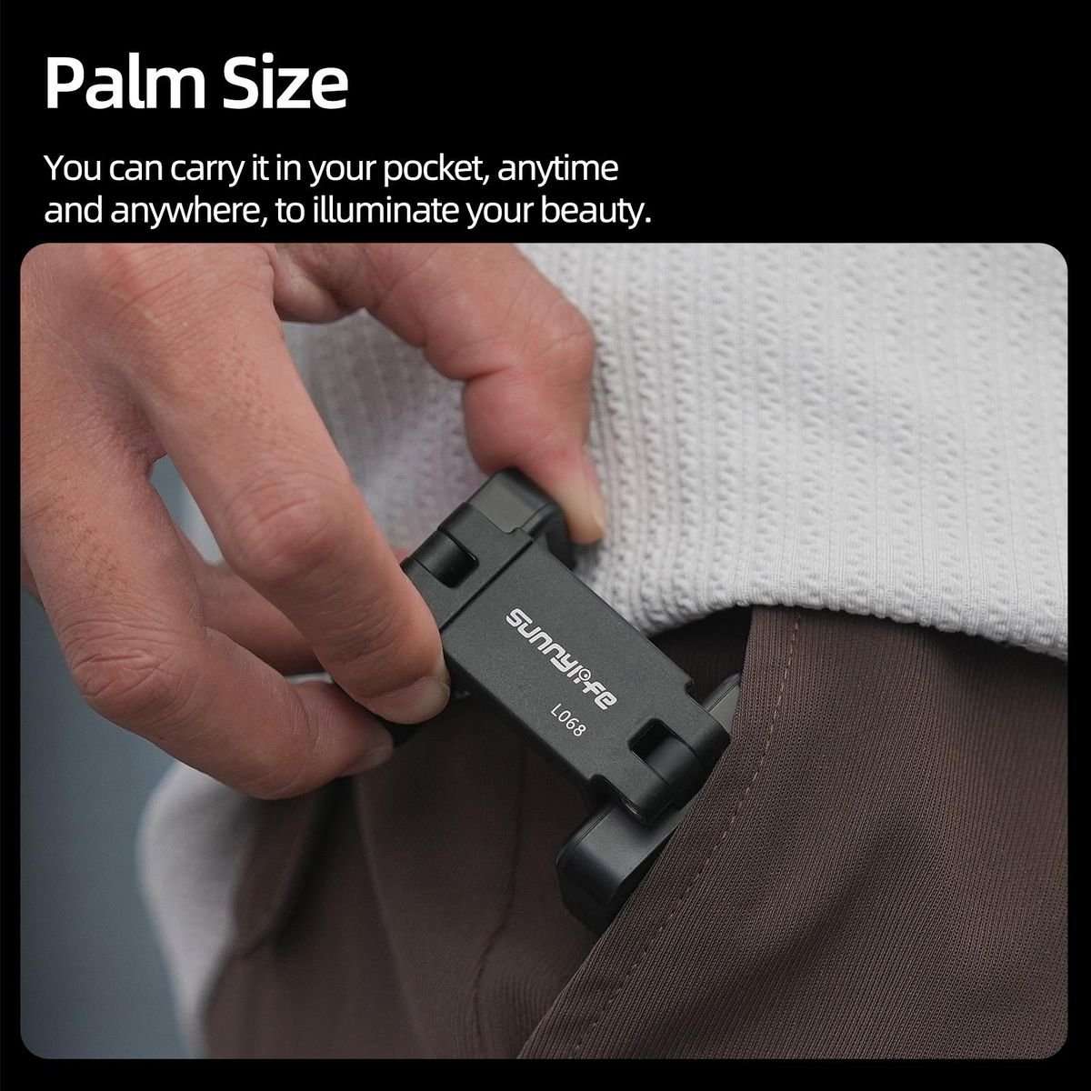 Sunnylife Adjustable Dual Fill Light for DJI Osmo Pocket 3 (Black)