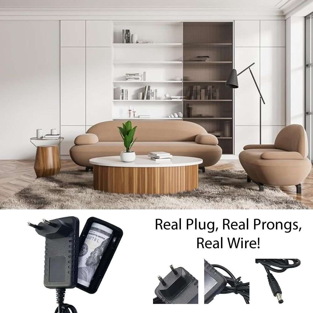 2pcs Hidden Storage Charger - Realistic Design, Secret Compartment