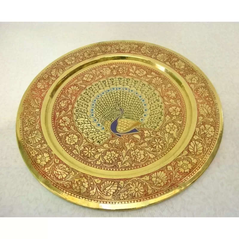 Peacock Wall Plate Tray