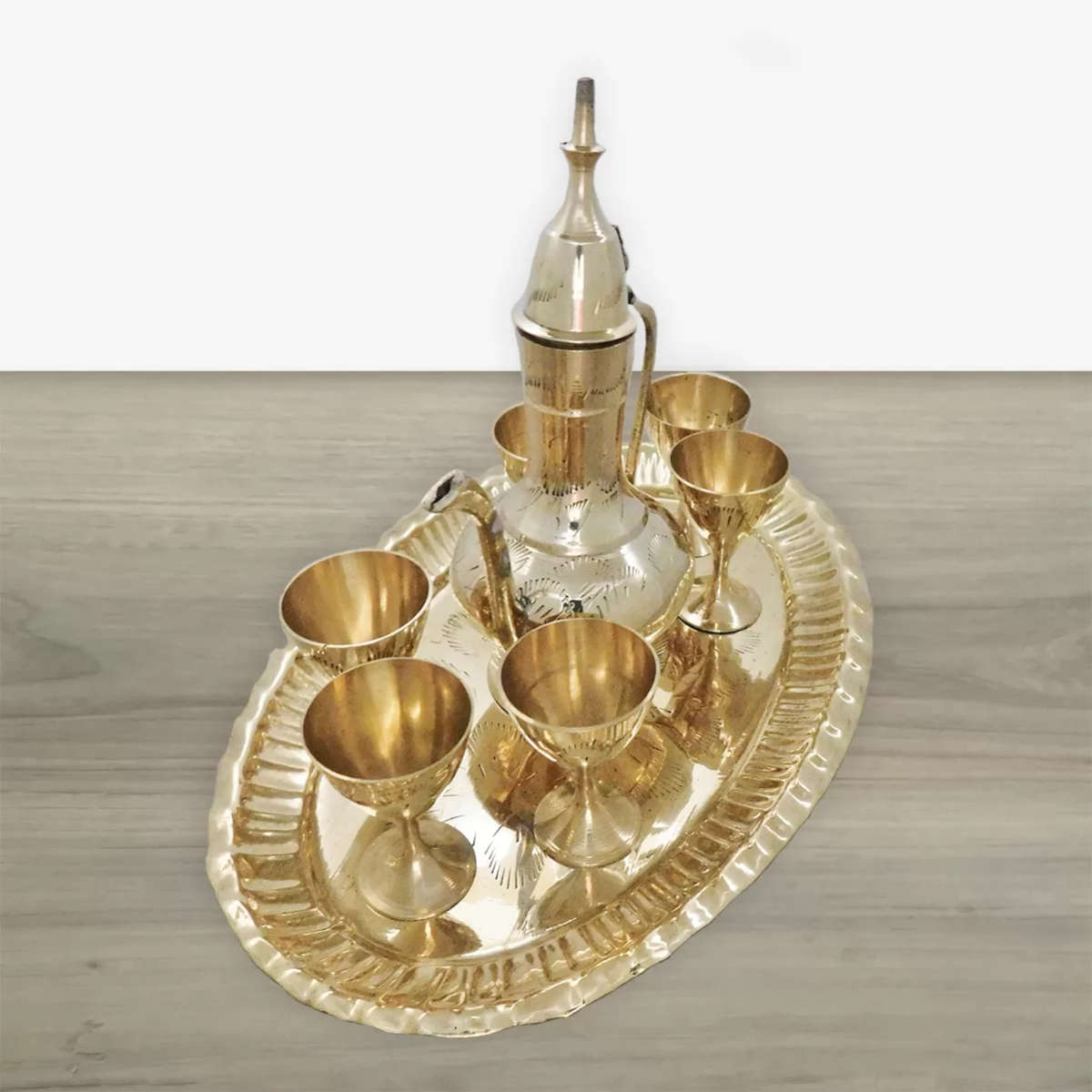 Brass Wine Set Oval (8 inch)