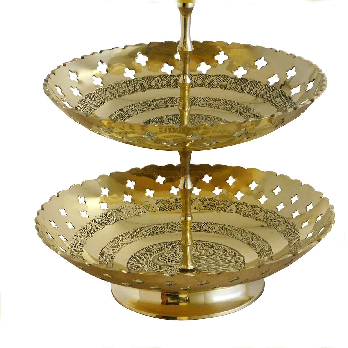 3-Tier Gold Brass Stand