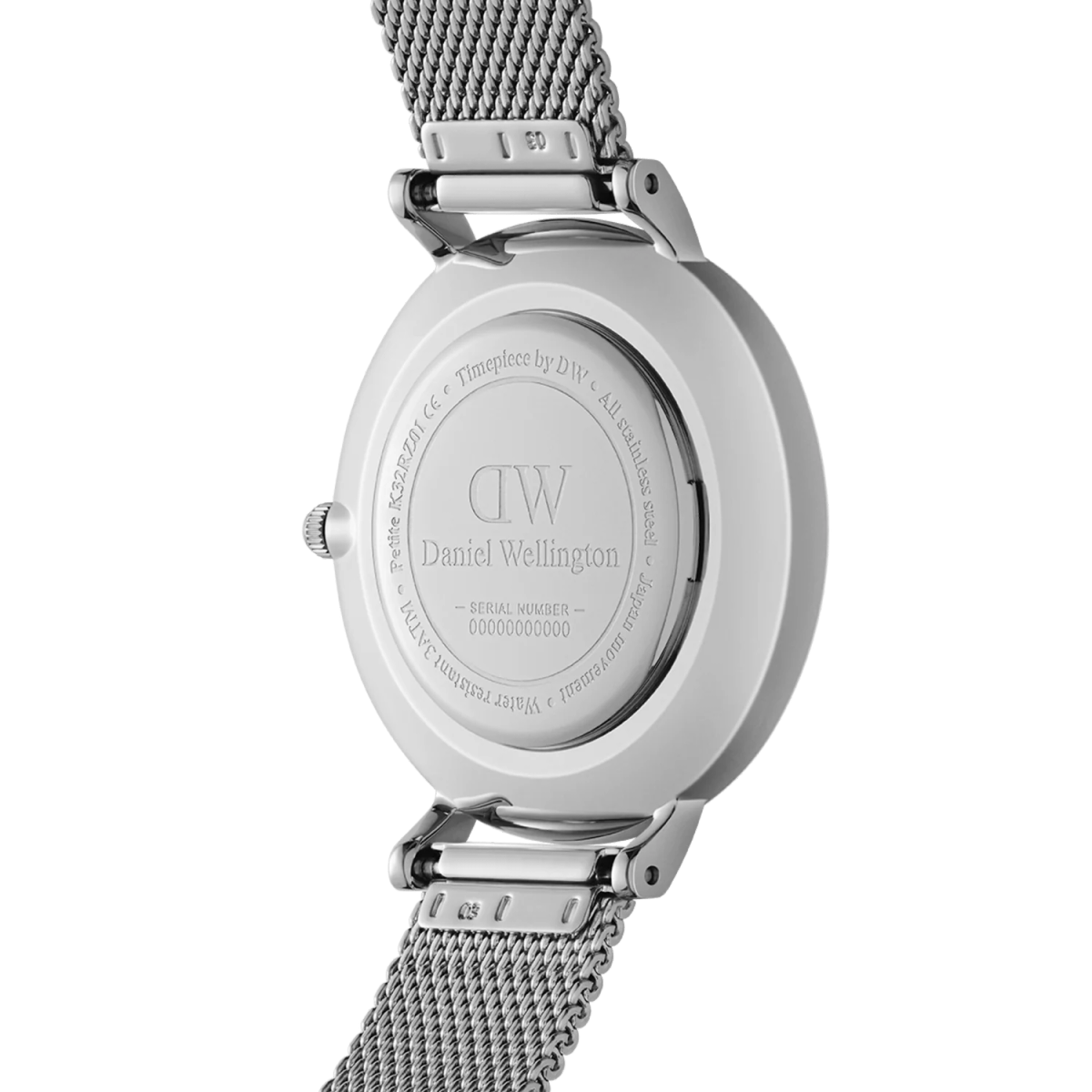 Daniel Wellington Sterling Silver tone Women's Watch (DW00100164) - White Dial & Mesh Bracelet