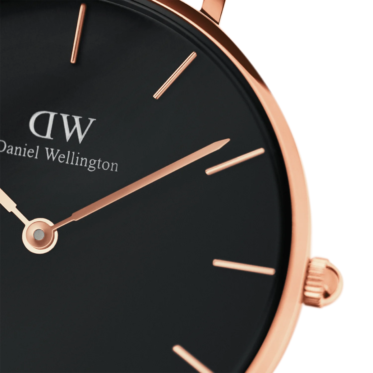 Daniel Wellington Petite Melrose Rose Gold Women's Watch (DW00100161) - Black Dial & Mesh Bracelet