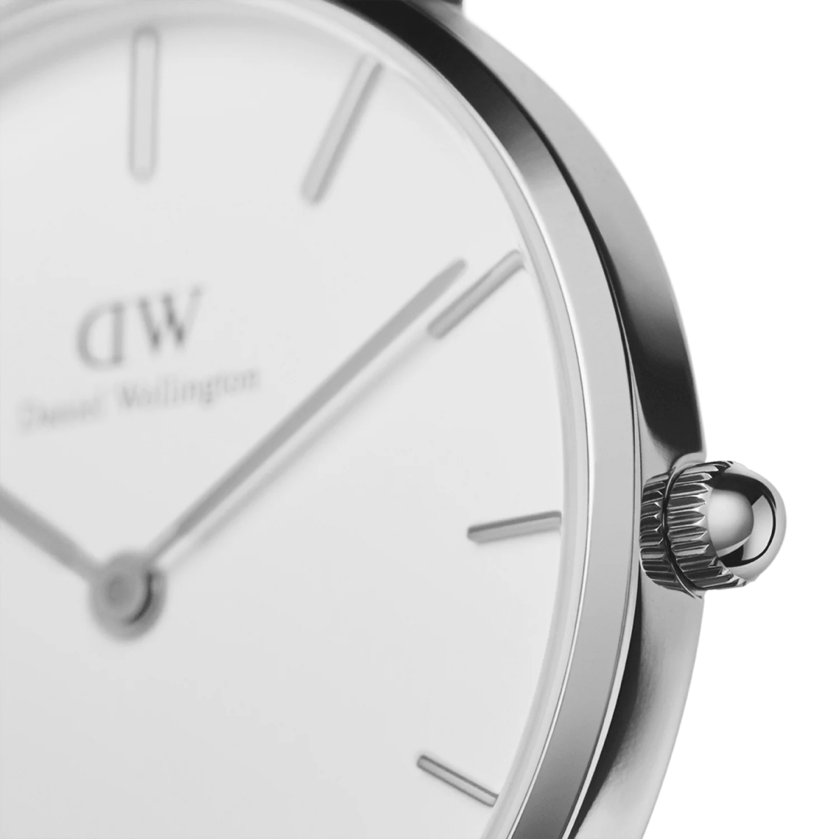 Daniel Wellington Sterling Silver tone Women's Watch (DW00100164) - White Dial & Mesh Bracelet