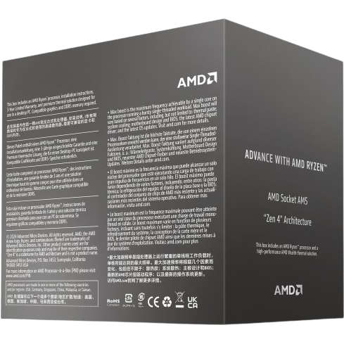 AMD Ryzen 7 8700F MPK Desktop Processor  8-Core, 16-Thread, 5.0GHz Boost, Socket AM5, 65W TDP,...