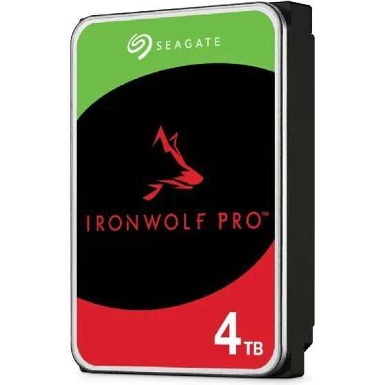 Seagate Ironwolf Pro ST4000NT001 4TB 3.5'' HDD NAS Drives 7200 RPM; SATA 6GB/s Interface; 256MB C...