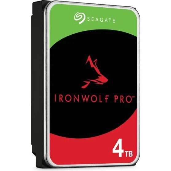 Seagate Ironwolf Pro ST4000NT001 4TB 3.5'' HDD NAS Drives 7200 RPM; SATA 6GB/s Interface; 256MB C...