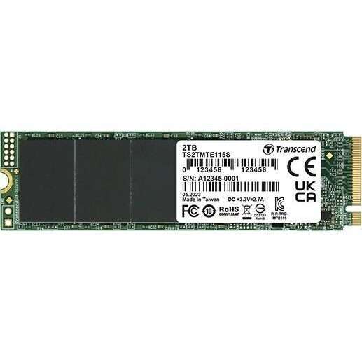 TRANSCEND 250GB MTE115S PCI-E GEN 3x4 M.2 2280 SSD 3D NAND - 3200 MB/s Read 1300 MB/s Write - 100...