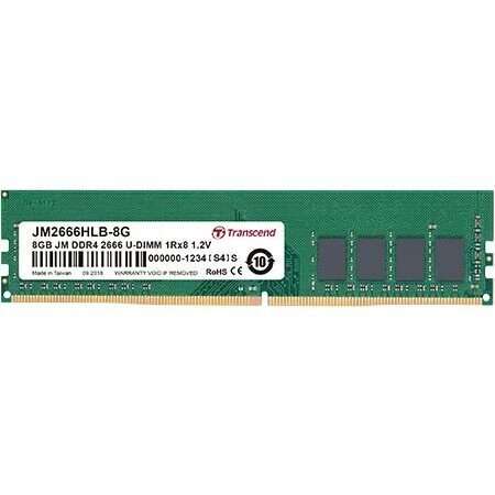 TRANSCEND 8GB DDR4 2666MHS DESKTOP U-DIMM 1Rx8 1Gx8 CL19 1.2V