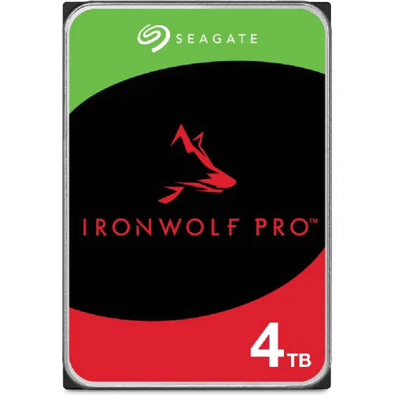 Seagate Ironwolf Pro ST4000NT001 4TB 3.5'' HDD NAS Drives 7200 RPM; SATA 6GB/s Interface; 256MB C...