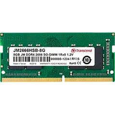 TRANSCEND 32GB JET MEMORY DDR4 2666MHZ NOTEBOOK SO-DIMM 2RX8 2GX8 CL19