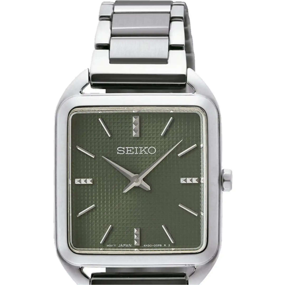 Seiko Essentials Stainless Steel Green Dial Quartz SWR075P1 Women's Watch