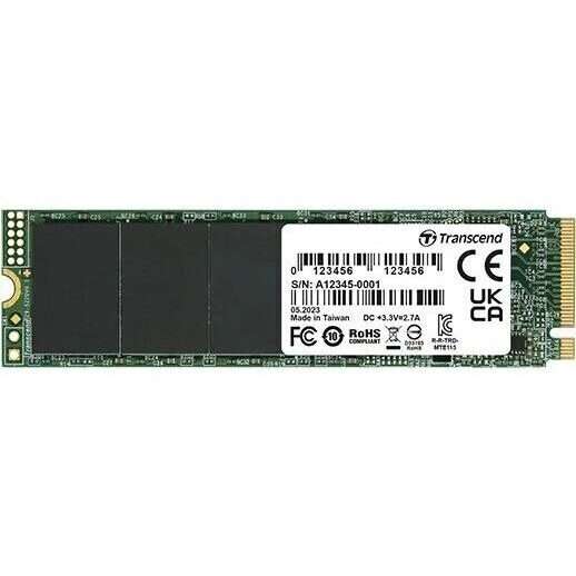 TRANSCEND 500GB MTE115S PCI-E GEN 3x4 M.2 2280 SSD 3D NAND - 3200 MB/s Read 2000 MB/s Write - 200...