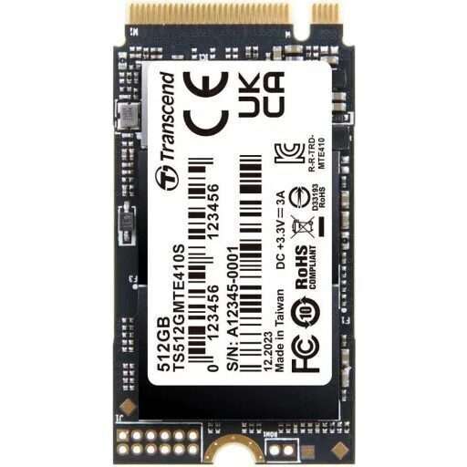 Transcend 512 GB MTE410S PCI-E GEN 4x4 M.2 2242 SSD 3D NAND - 5000 MB/s Read 3500 MB/s Write -300...