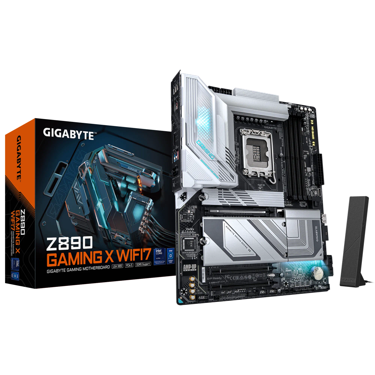 GIGABYTE Intel® Z890 Chipset for LGA 1851; 4x DDR5; 4x M2; USB4® USB Type-C®/DP/HDMI (Front); ...