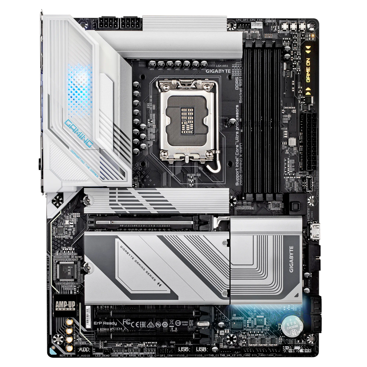 GIGABYTE Intel® Z890 Chipset for LGA 1851; 4x DDR5; 4x M2; USB4® USB Type-C®/DP/HDMI (Front); ...