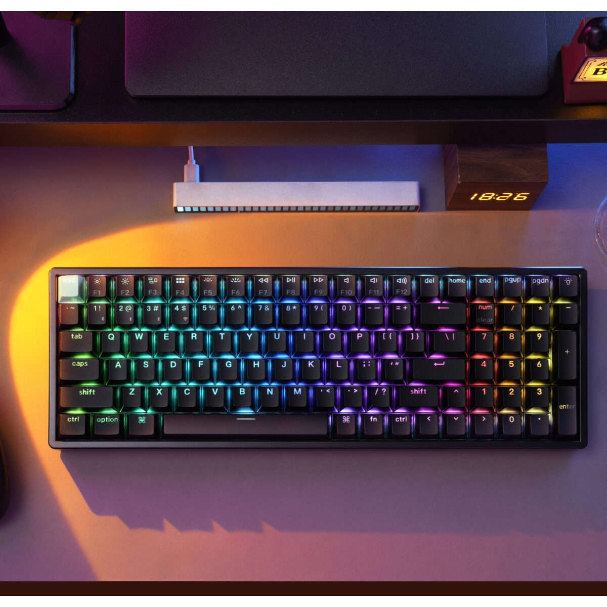 Keychron K4 HE 96% Magnetic Switch Hot-Swap RGB Wireless Keyboard  Black
