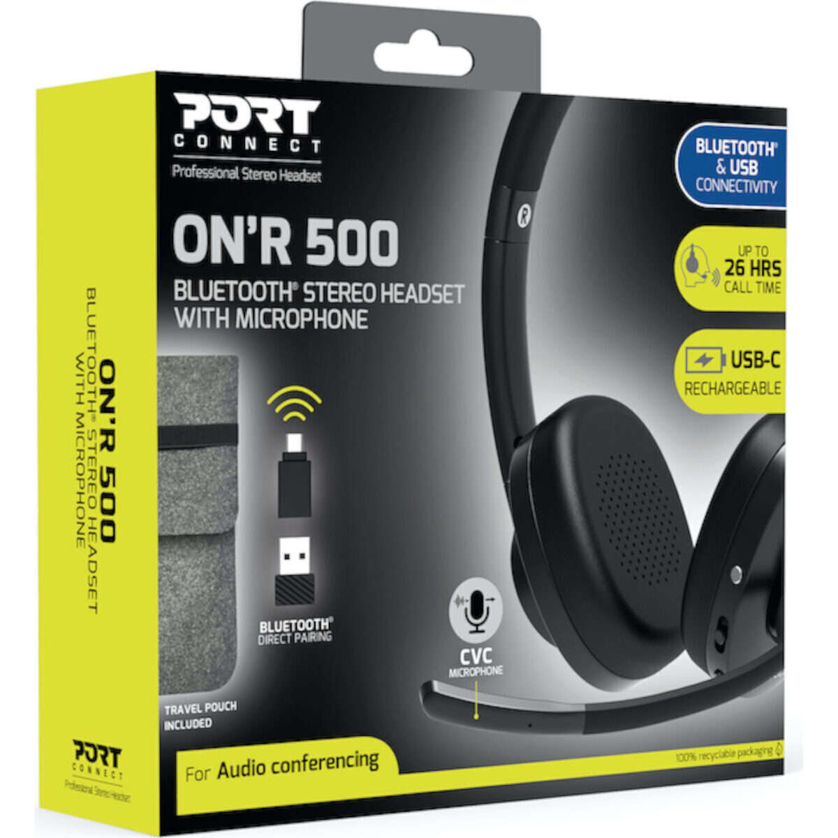Port Connect ONR 500 Bluetooth® Stereo Headset