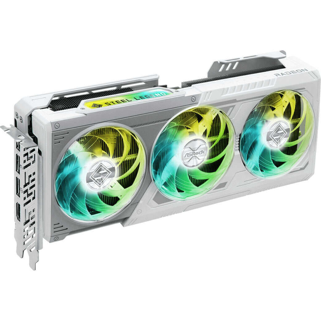 ASRock AMD Radeon RX 9070 XT Steel Legend 16GB Graphics Card