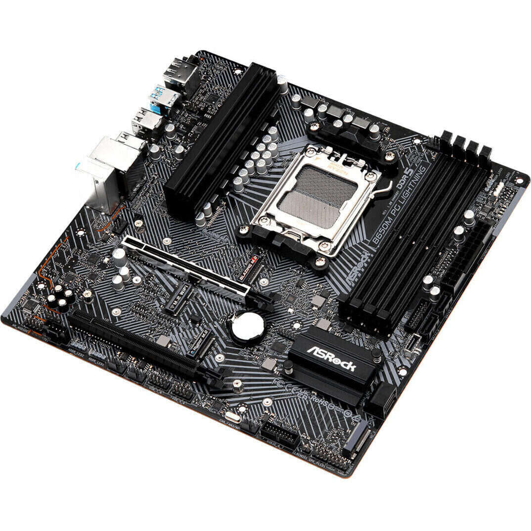 ASRock B650M PG Lightning AMD AM5 Micro ATX Motherboard (B650M PG LIGHTNING)